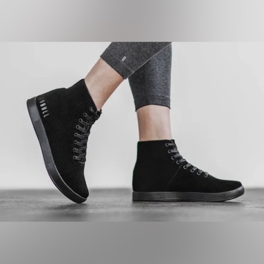 NoBull Triple Black Suede Hightop Sneaker M5.5/W7